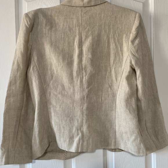 Olivia Moon 3 Quarter Sleeve Linen Blazer M NWT - Picture 5 of 6